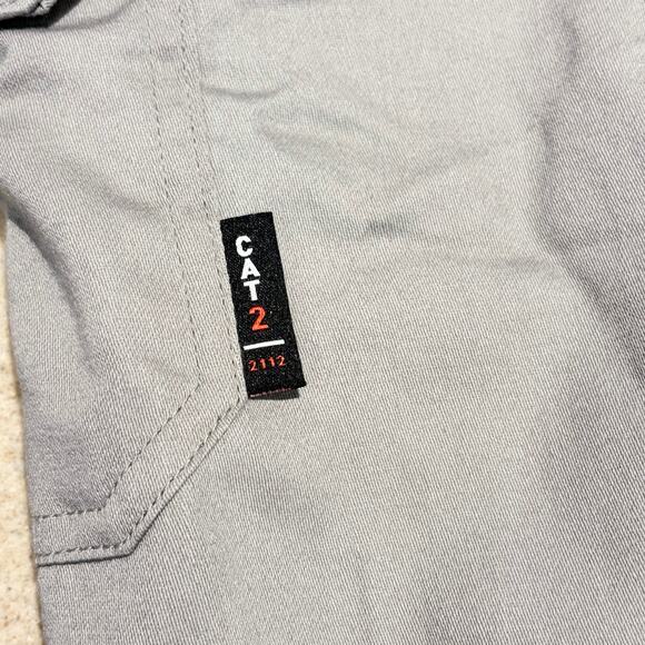 NWT Ariat FR Solid Work Shirt in Silver Fox Gray Men's 3XL Big - Picture 10 of 14